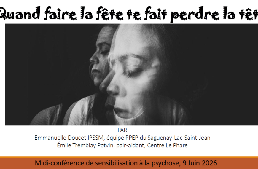 Midi conférence de sensibilisation: Quand faire la fête te fait perdre la tête